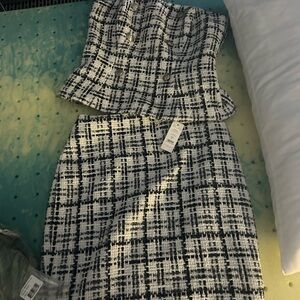 White House Black Market Tweed Skirt Set